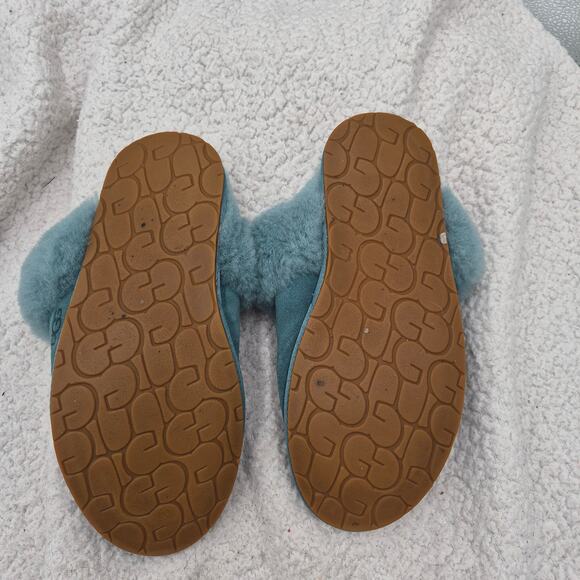 UGG SCUFFETTE II REGENERATE FOREST NIGHT SHEEPSKIN SLIPPERS Blue US 7/ EUR 38 - Picture 5 of 6